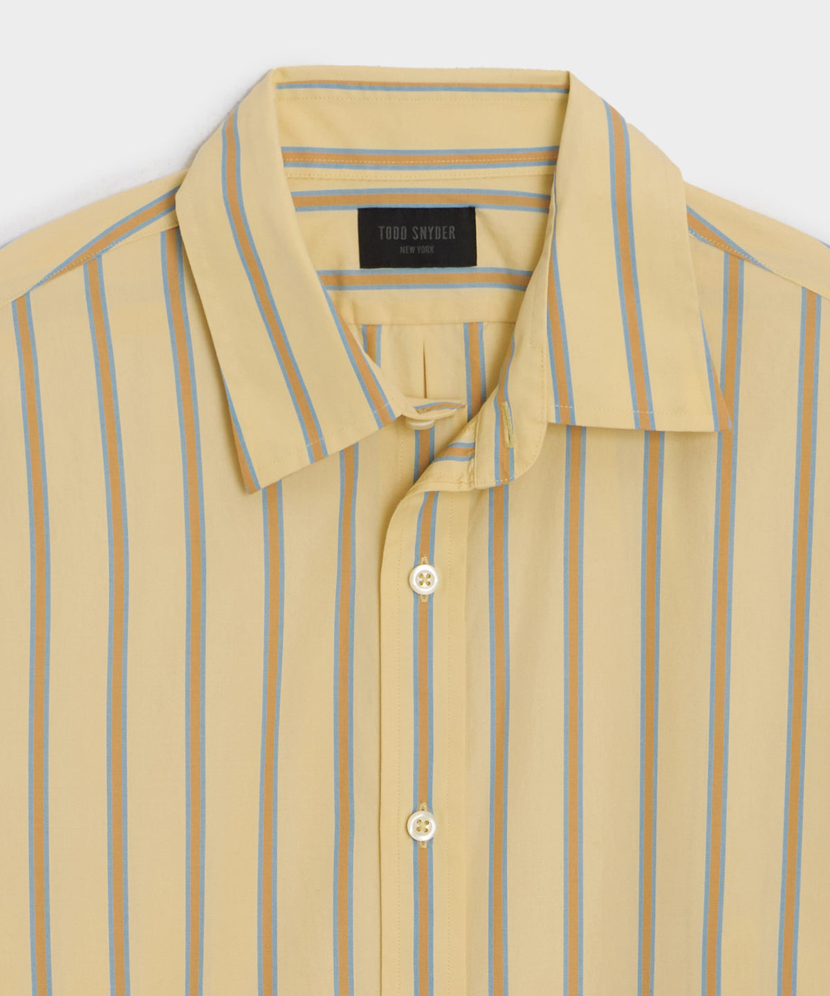 Men's Poplin Sport Shirt in Yellow, Size L
