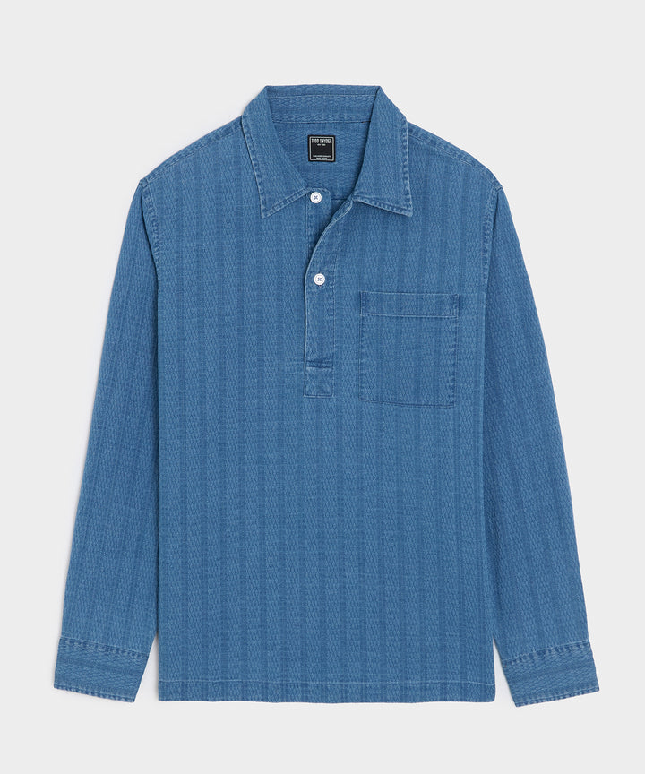 Jacquard Denim Popover