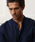 Poplin Band Collar Shirt