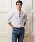 Poplin Band Collar Shirt