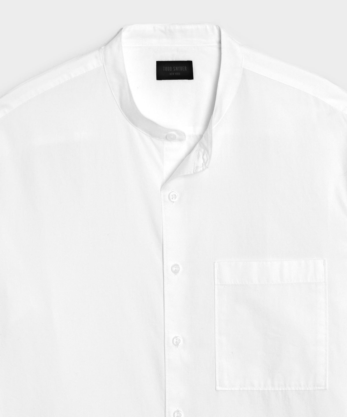 Poplin Band Collar Shirt