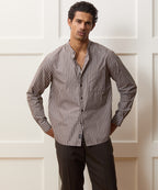 Poplin Band Collar Shirt