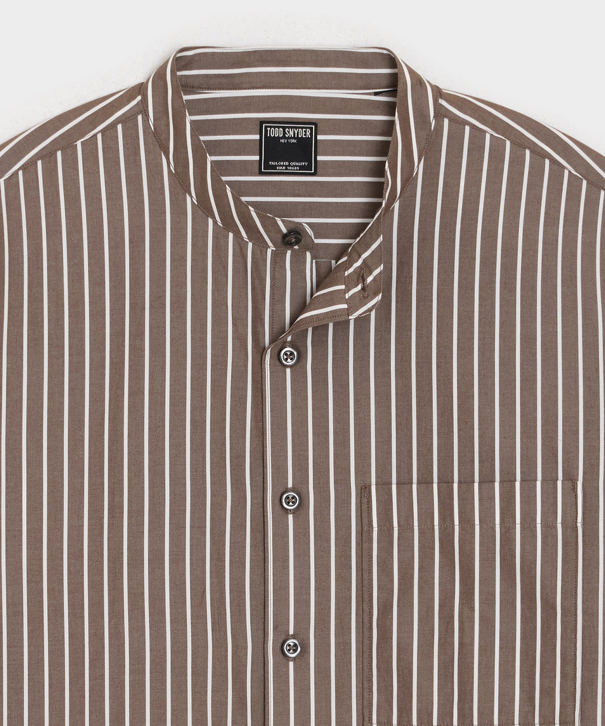 Poplin Band Collar Shirt