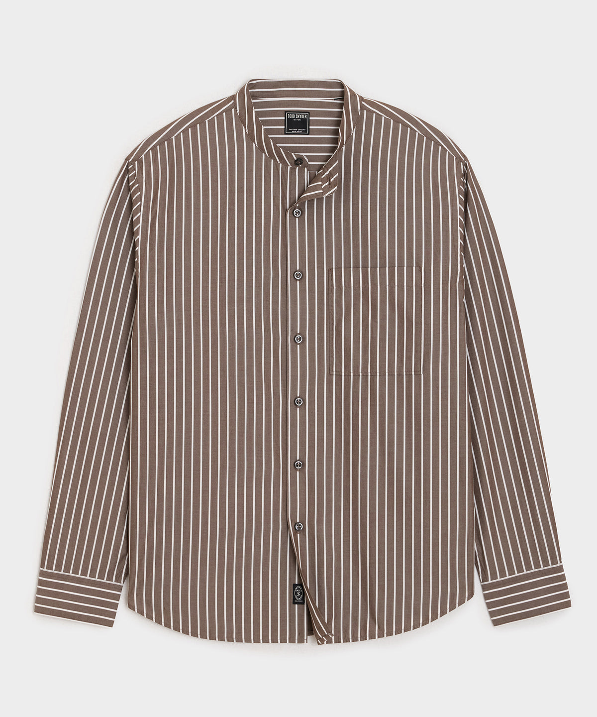 Poplin Band Collar Shirt