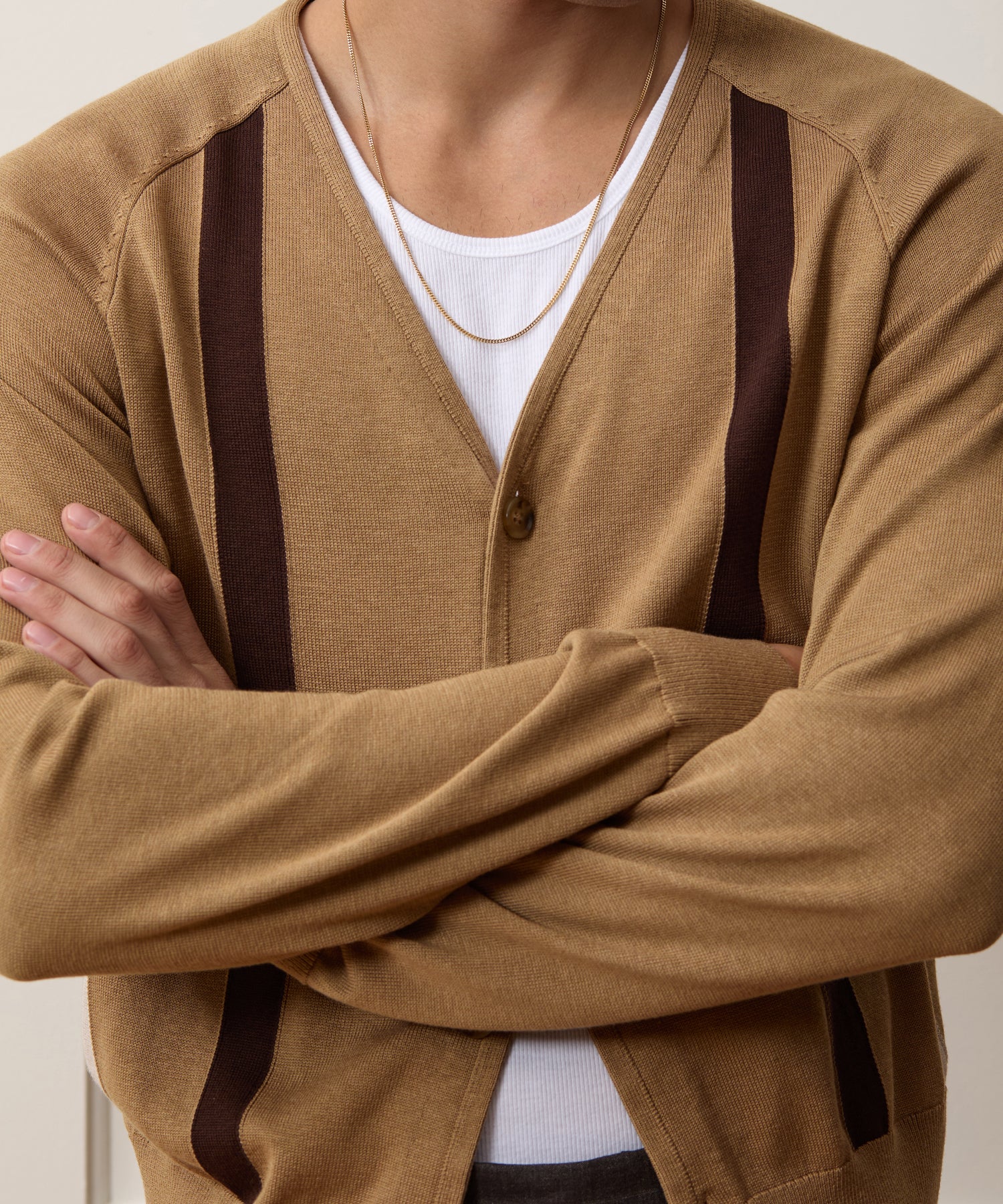 Silk-Cotton Cardigan in Baja Dunes Stripe – Todd Snyder