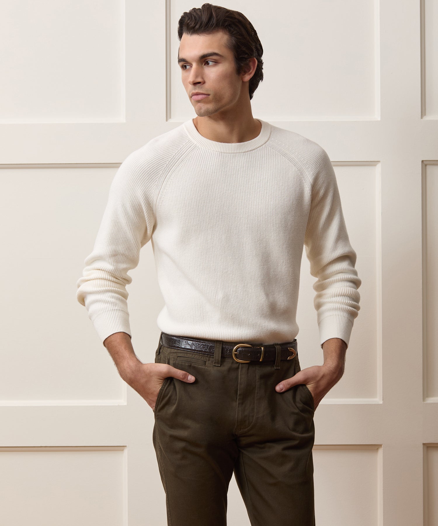 Beechwood Crewneck Sweater in Bisque – Todd Snyder