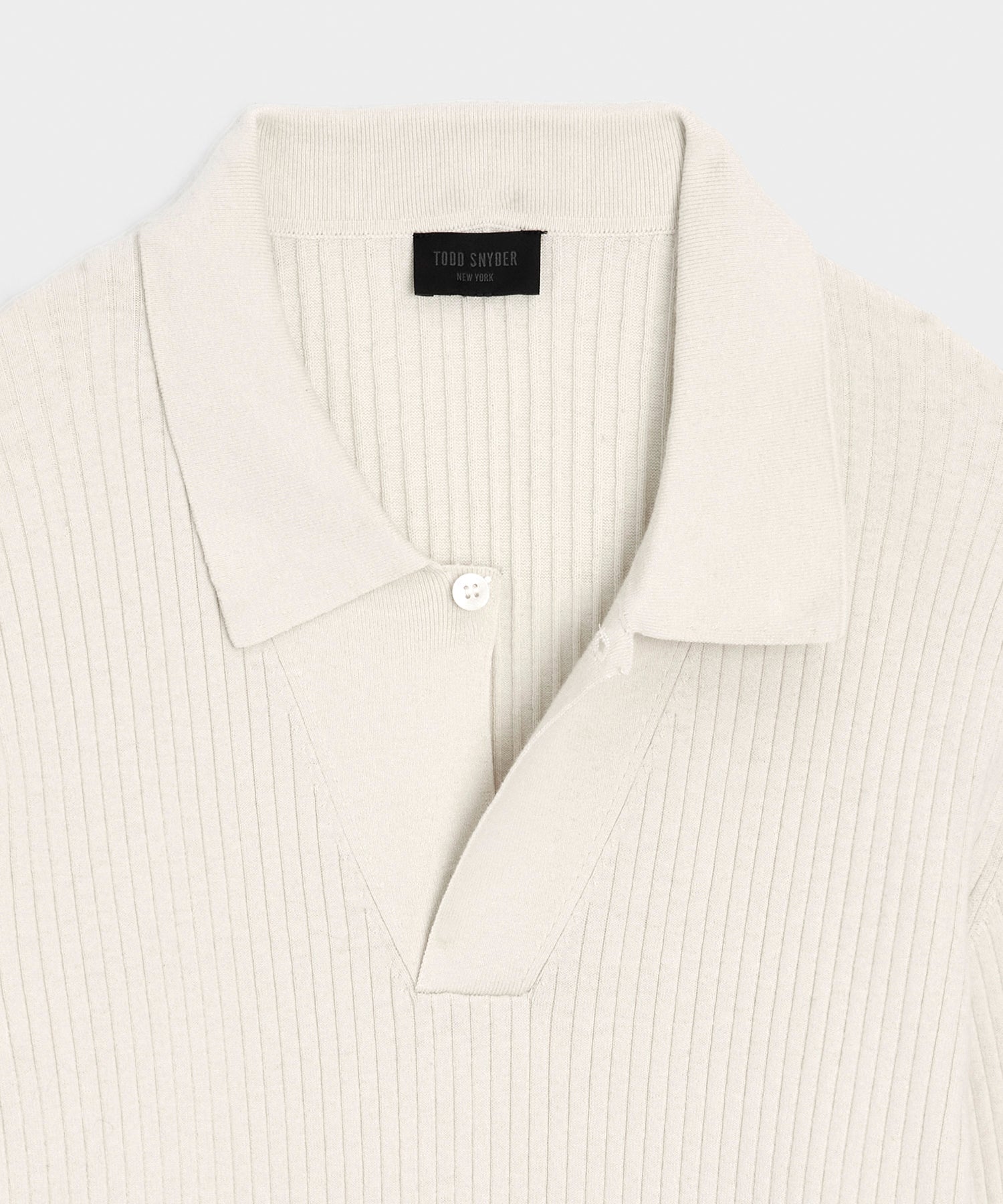 Ribbed Cotton-Cashmere Polo in Bisque – Todd Snyder
