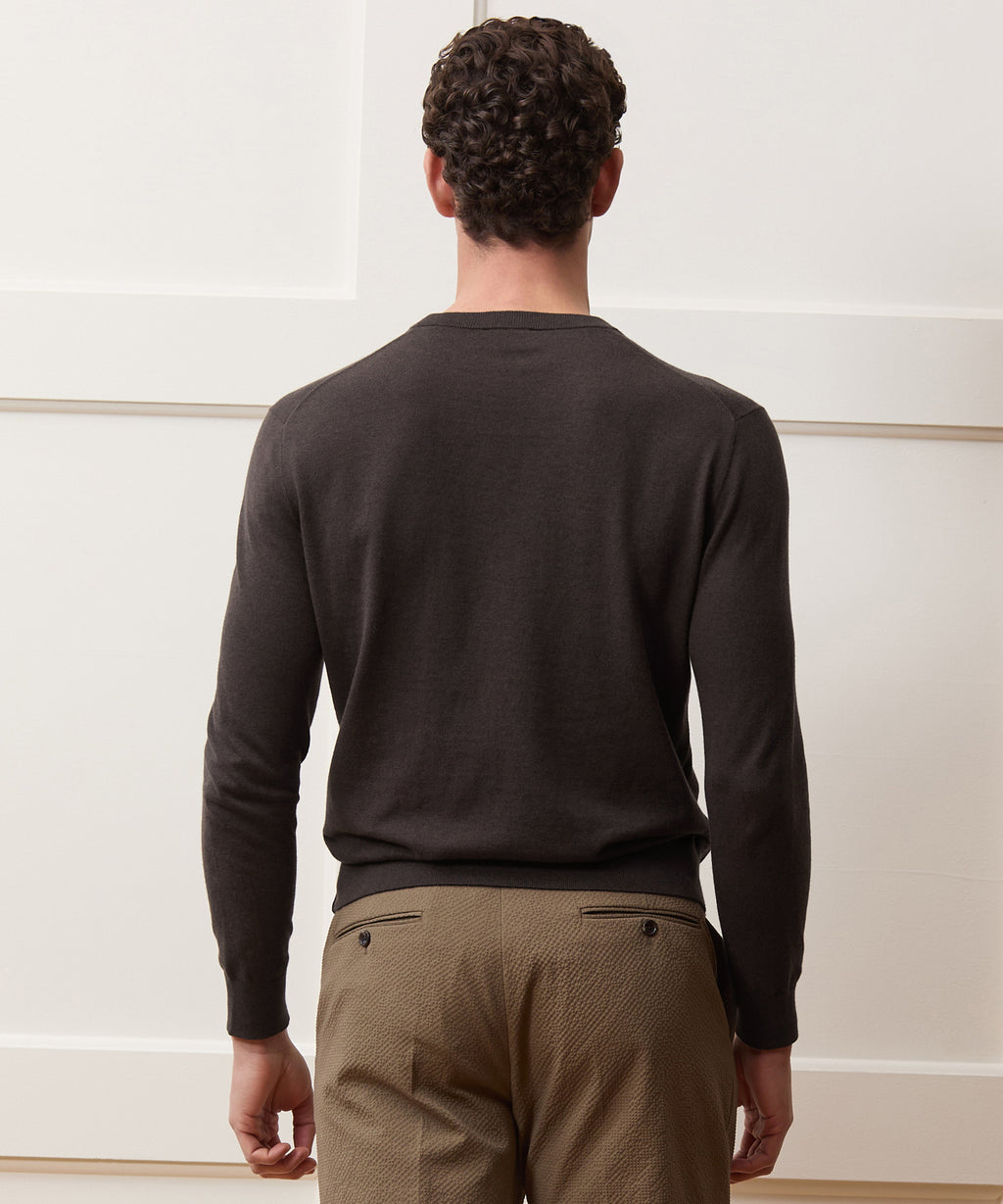 Cotton-Cashmere Crewneck Sweater