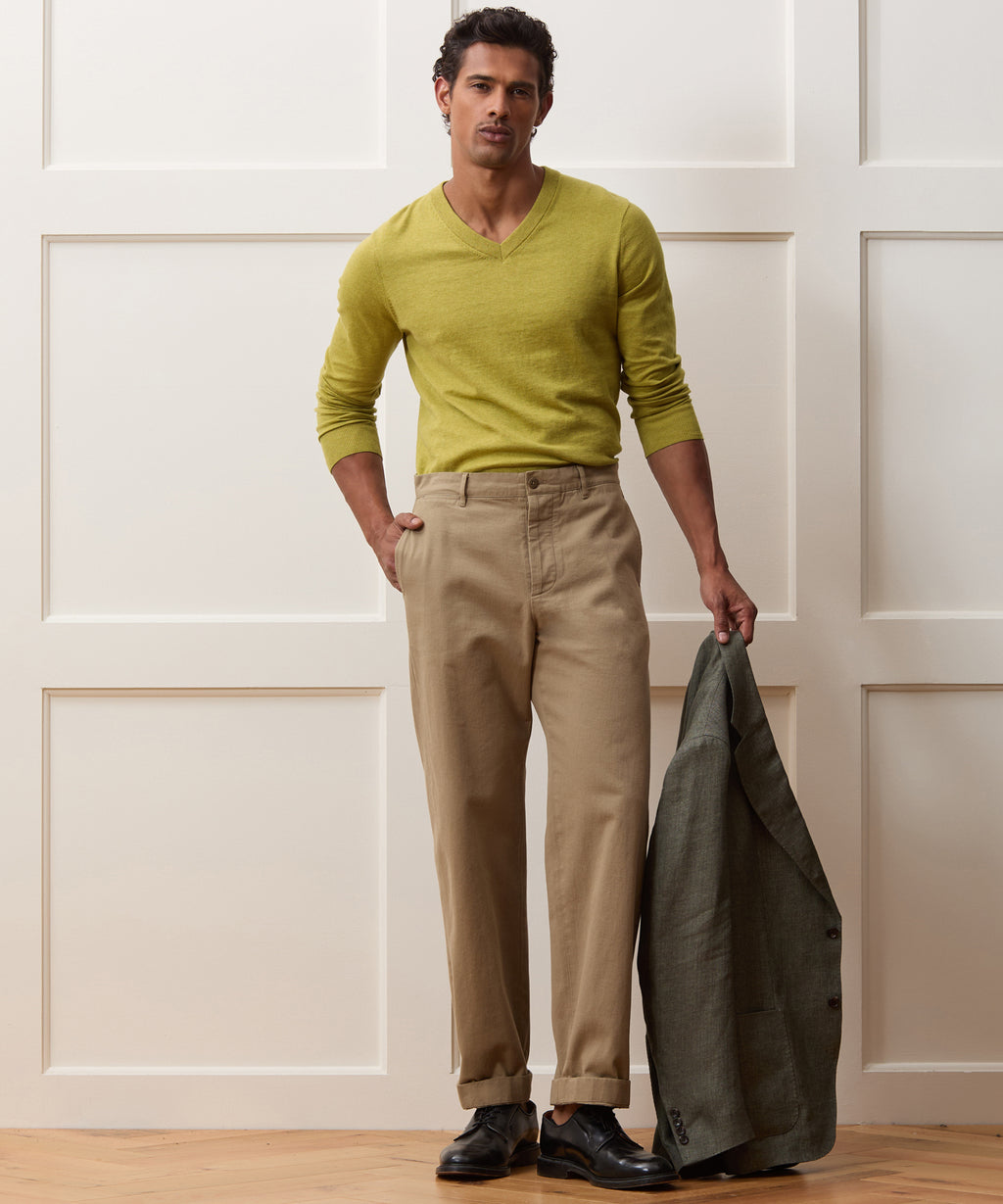 Cotton-Cashmere V-Neck