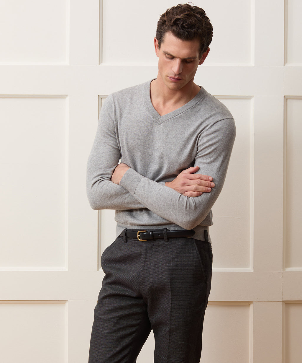 Cotton-Cashmere V-Neck