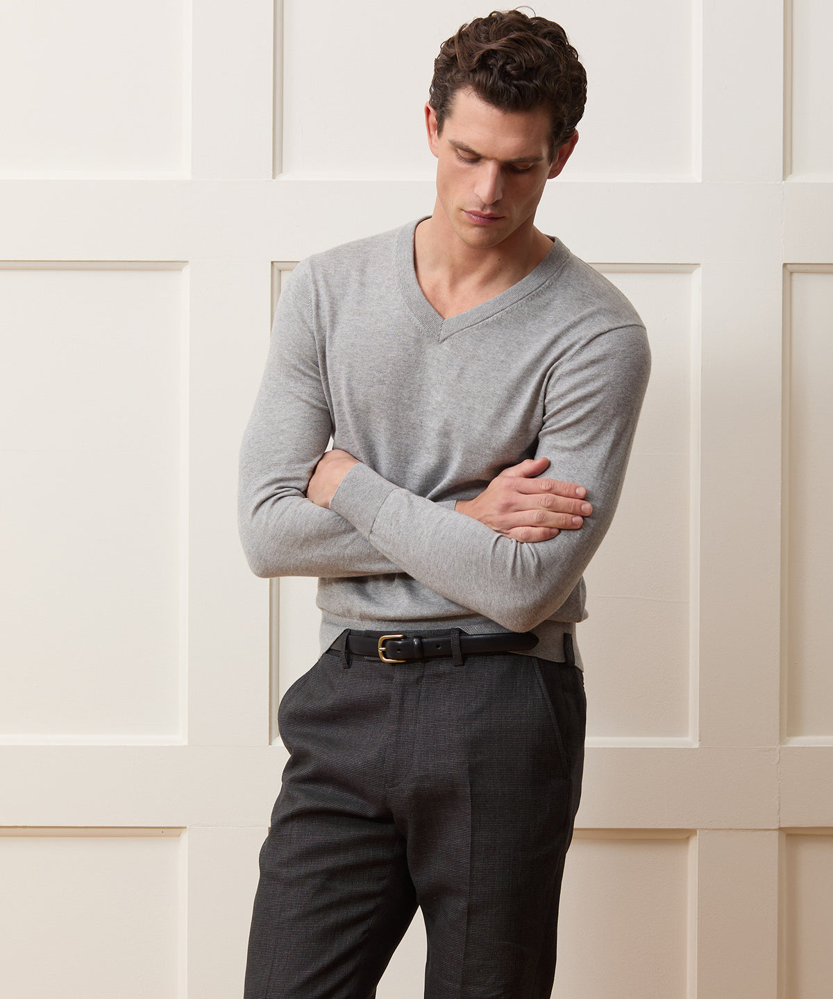 Cotton-Cashmere V-Neck