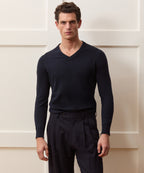Cotton-Cashmere V-Neck