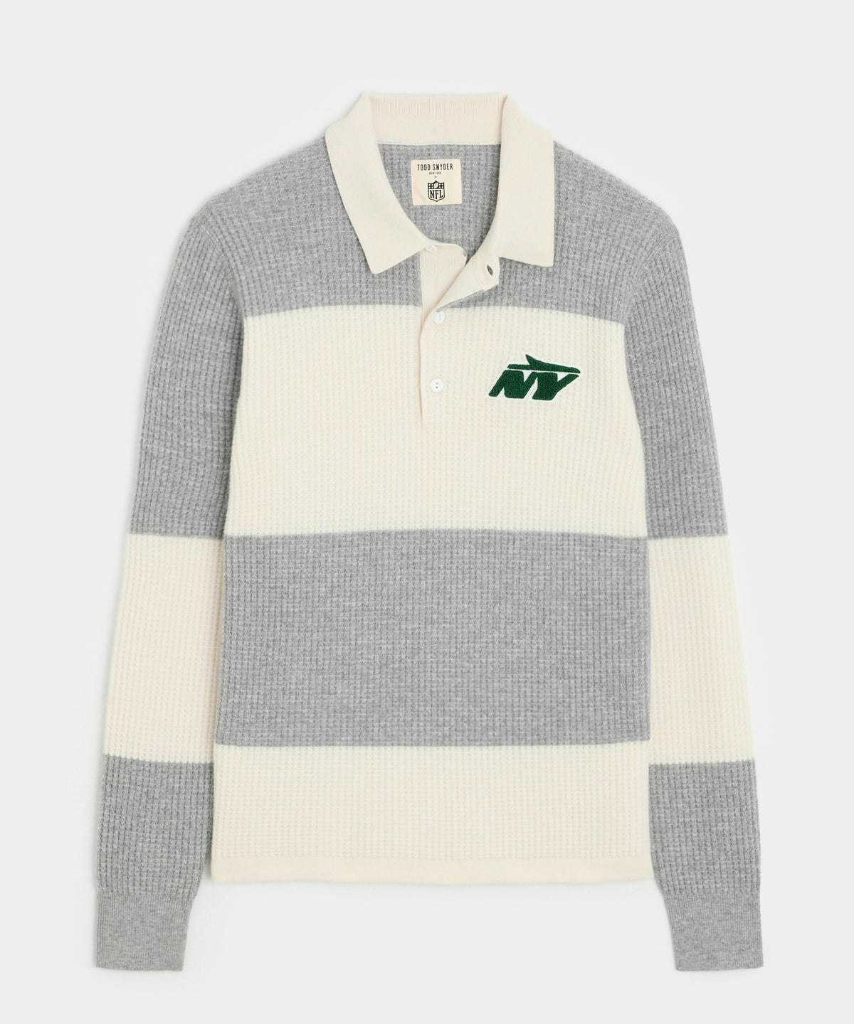 Todd Snyder by Fanatics for NFL Jets Cashmere Rugby Sweater