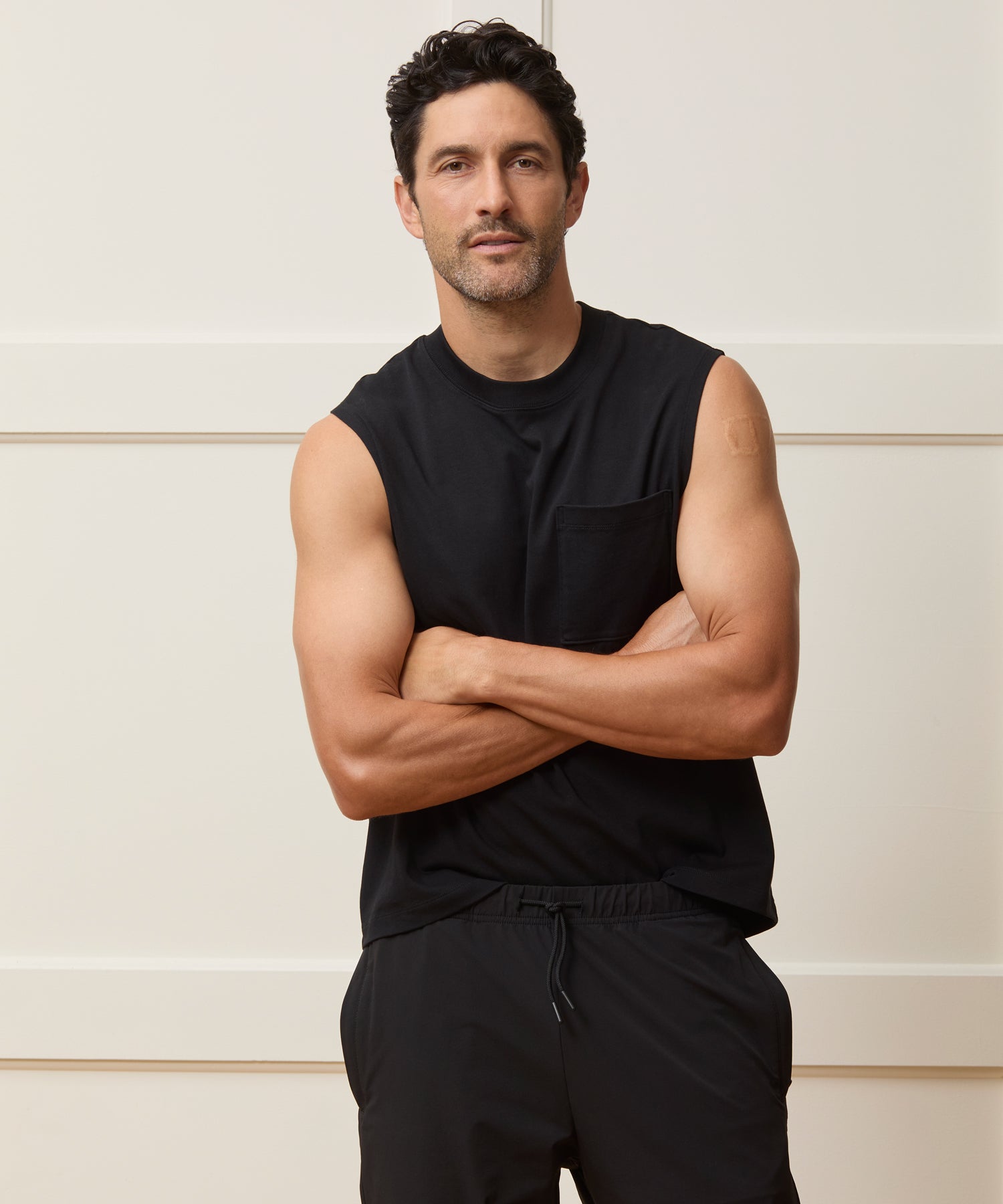 Boxy Jersey Muscle Tank in Black – Todd Snyder