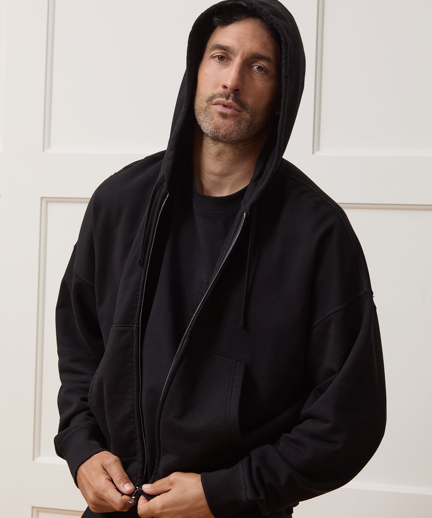 Soho Full-Zip Sweatshirt in Pitch Black – Todd Snyder