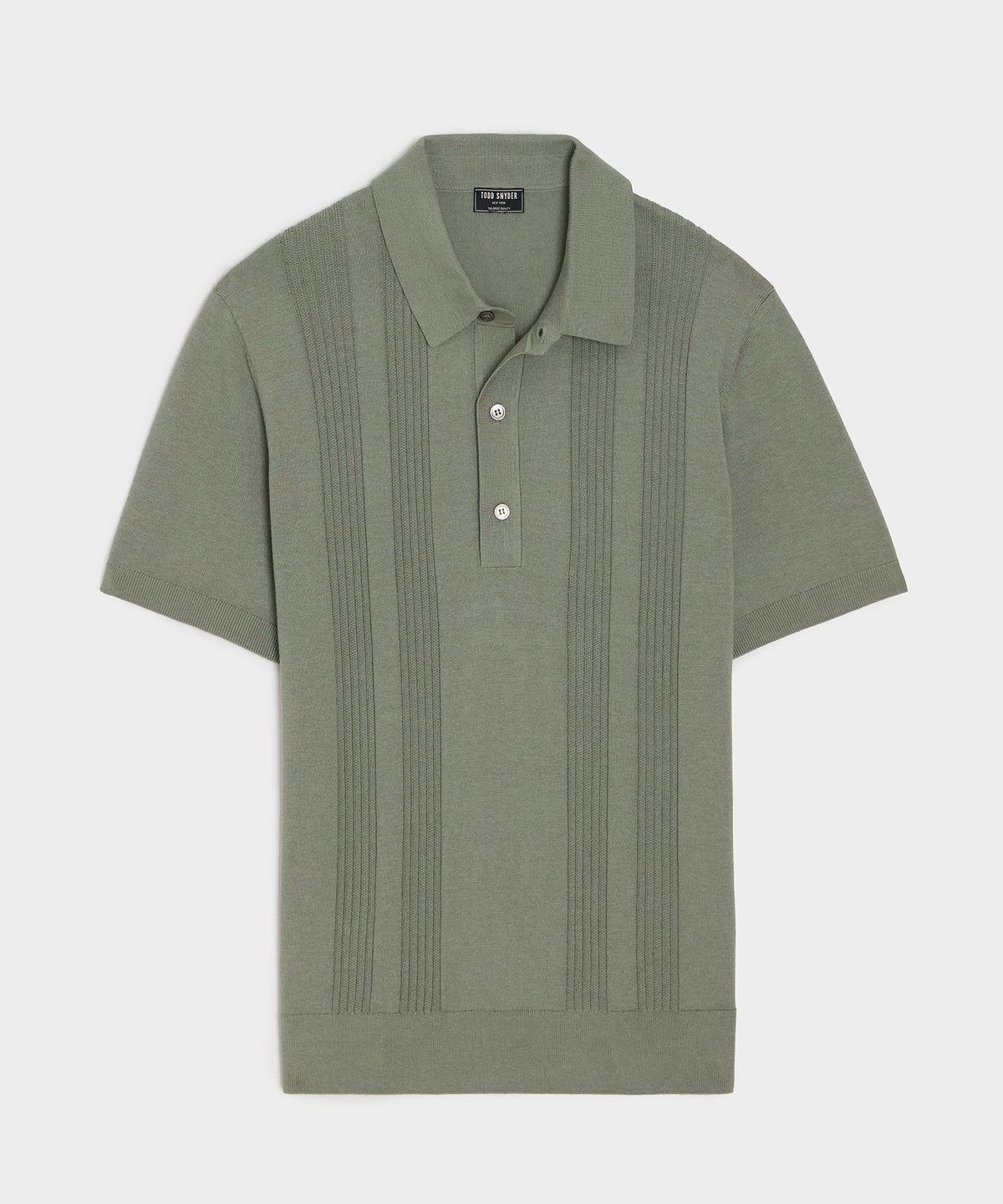 Silk-Cotton Ribbed Sweater Polo