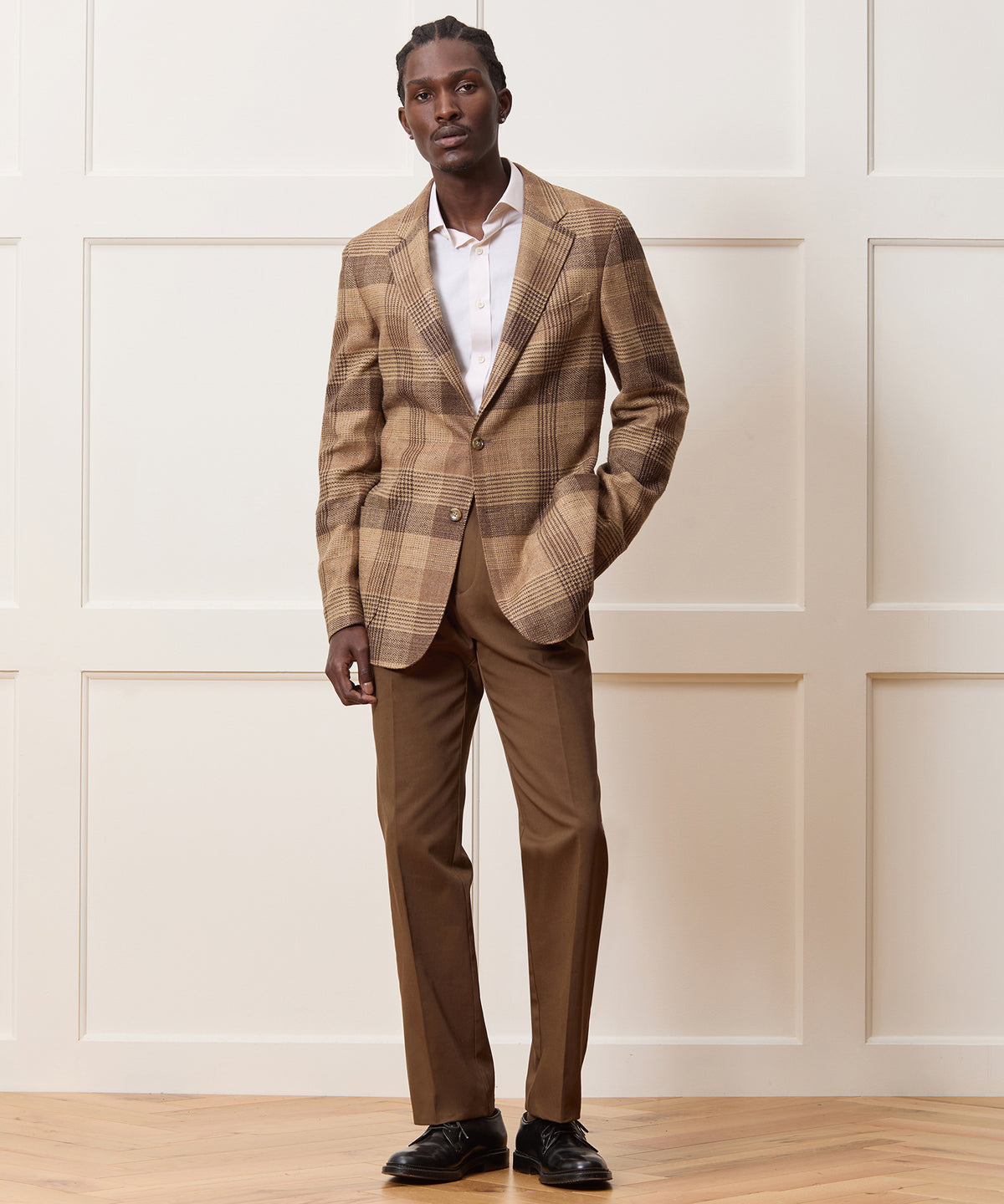 Italian Wool-Silk Glen Plaid Sport Coat