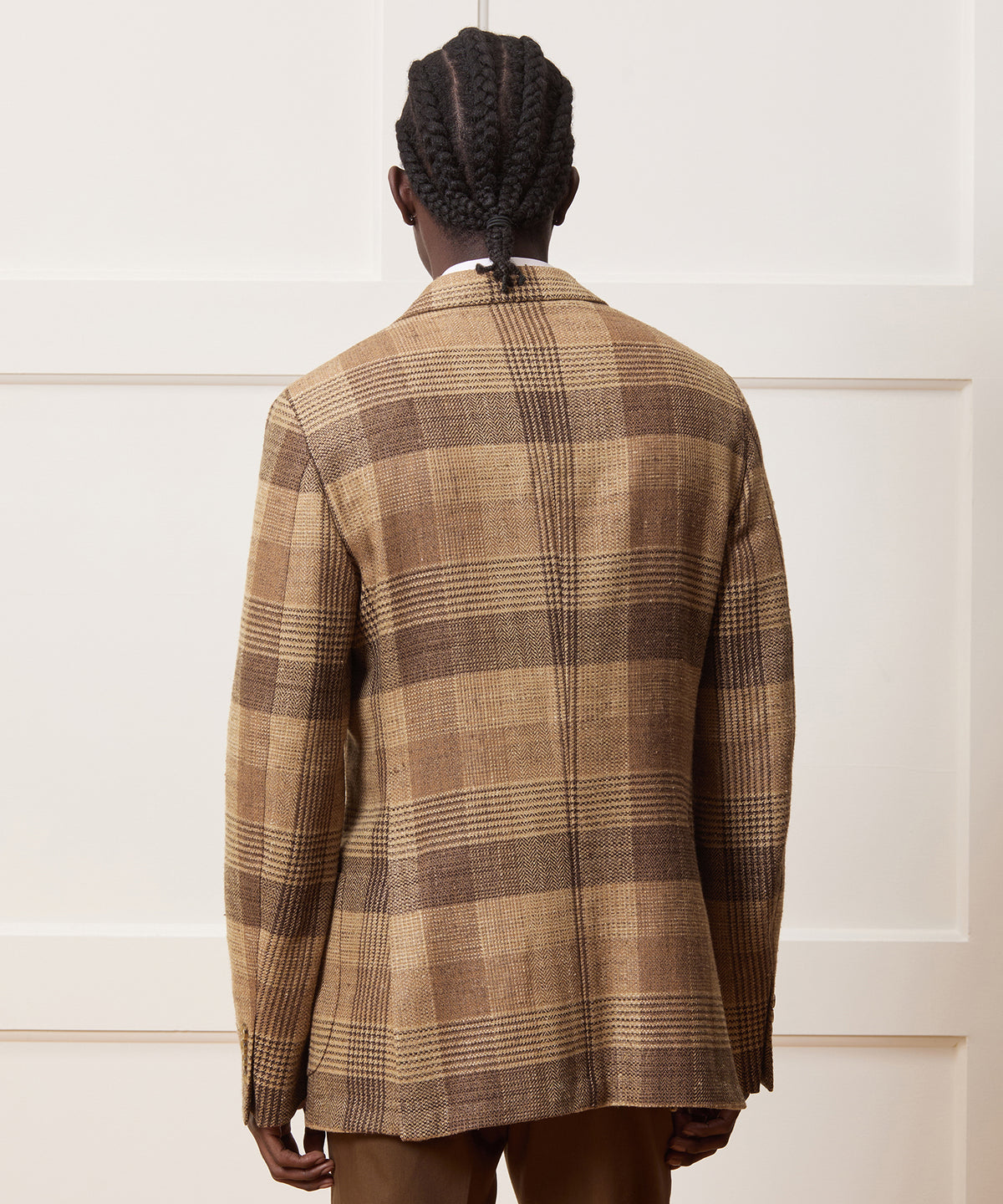 Italian Wool-Silk Glen Plaid Sport Coat