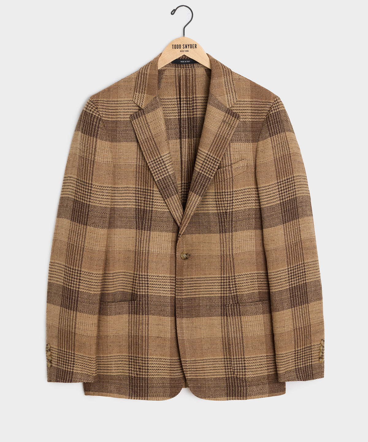 Italian Wool-Silk Glen Plaid Sport Coat