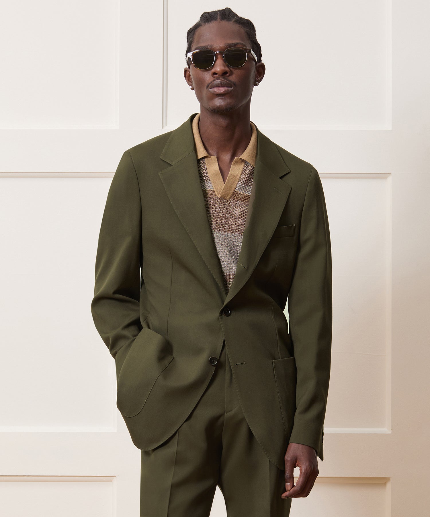 Gabardine Madison Jacket in Snyder Olive – Todd Snyder