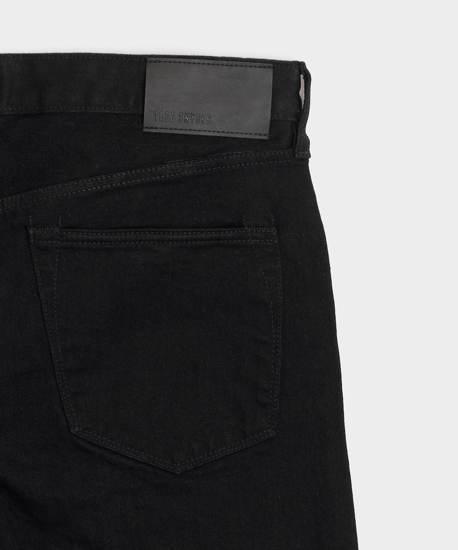 Straight Fit Japanese Selvedge Stretch Jean in Black – Todd Snyder