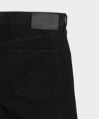 Straight Fit Japanese Selvedge Stretch Jean in Black