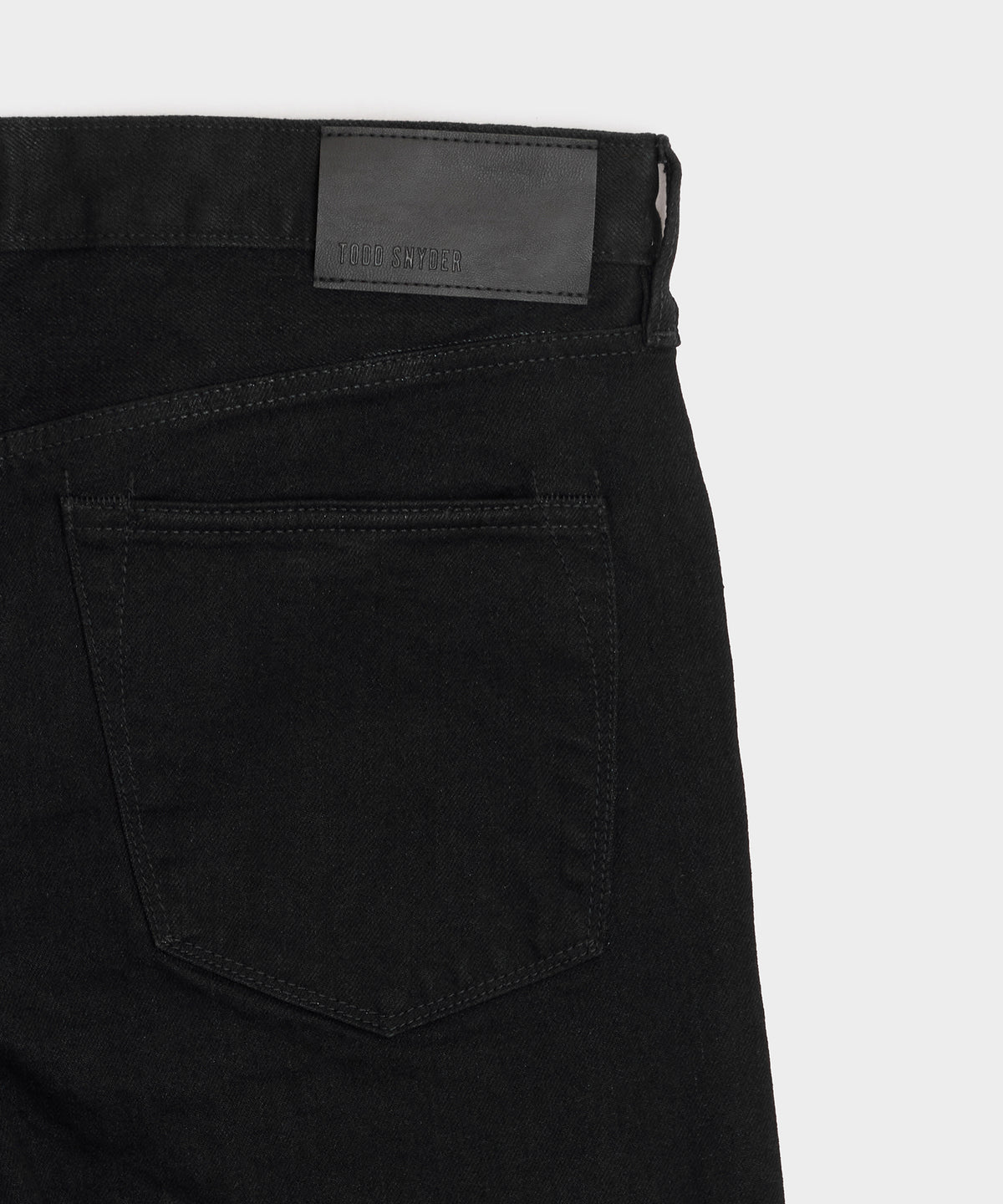 Straight Fit Japanese Selvedge Stretch Jean in Black