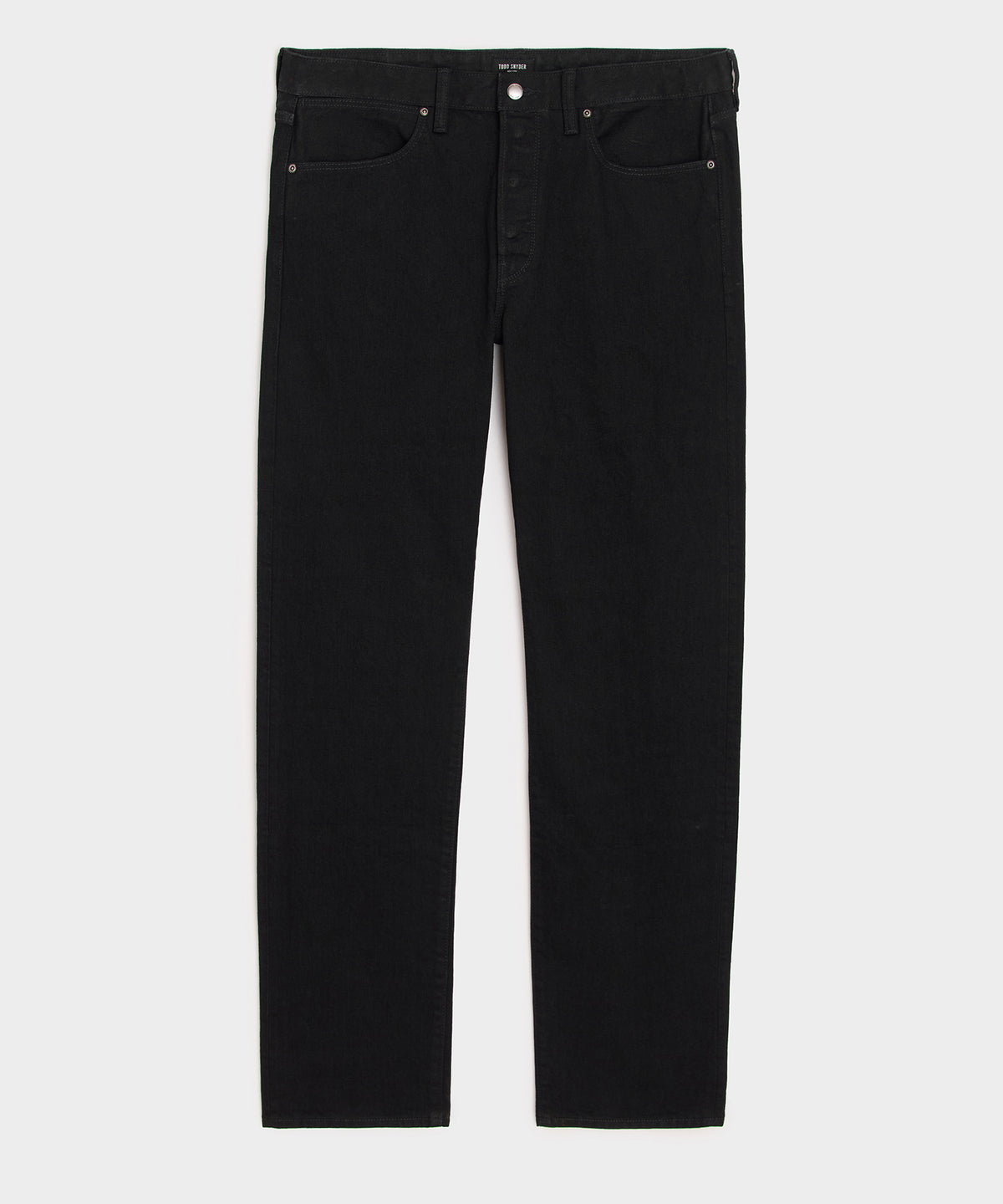 Straight Fit Japanese Selvedge Stretch Jean in Black