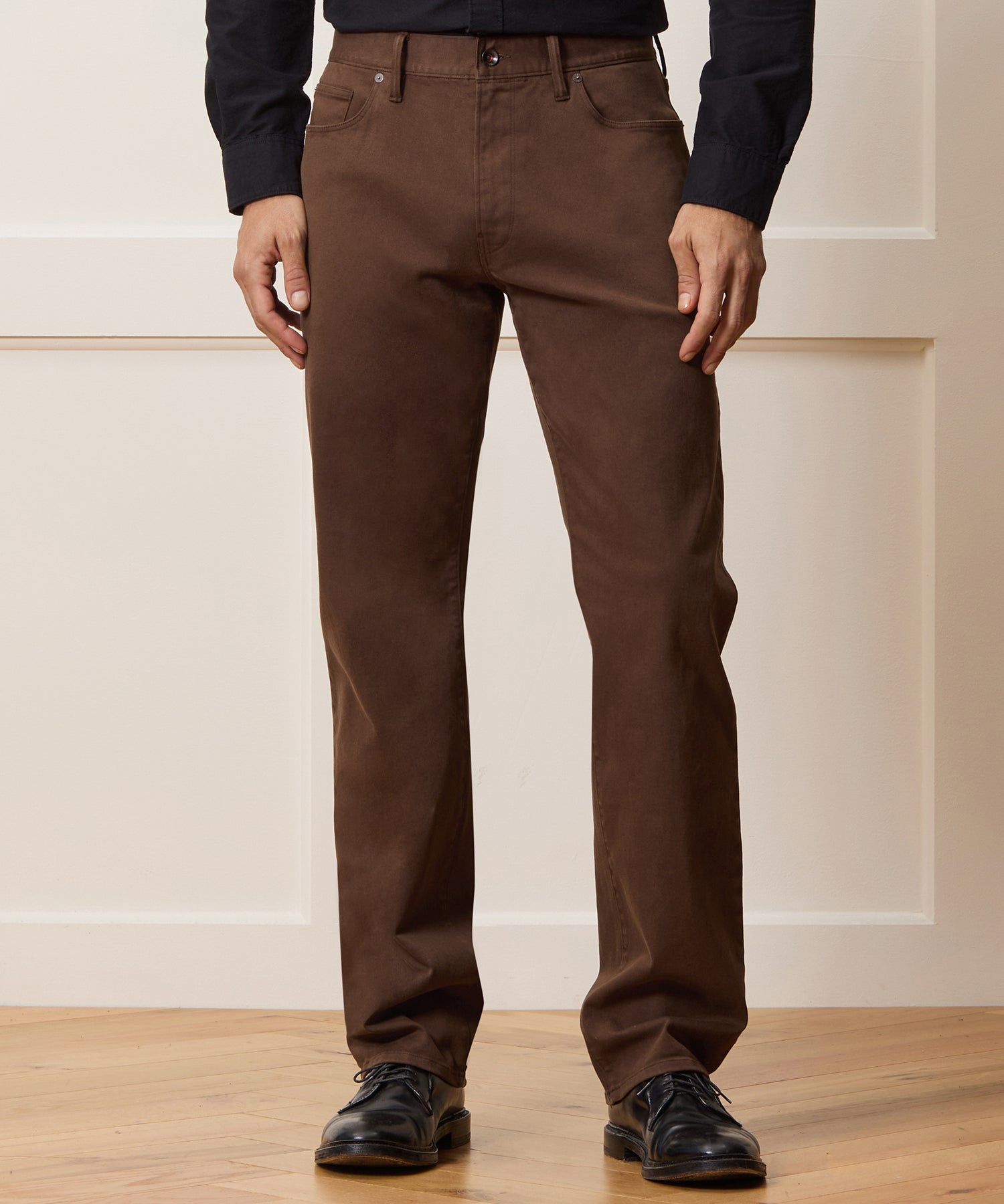 Vintage Straight Garment-Dyed 5-Pocket Chino in Glazed Pecan