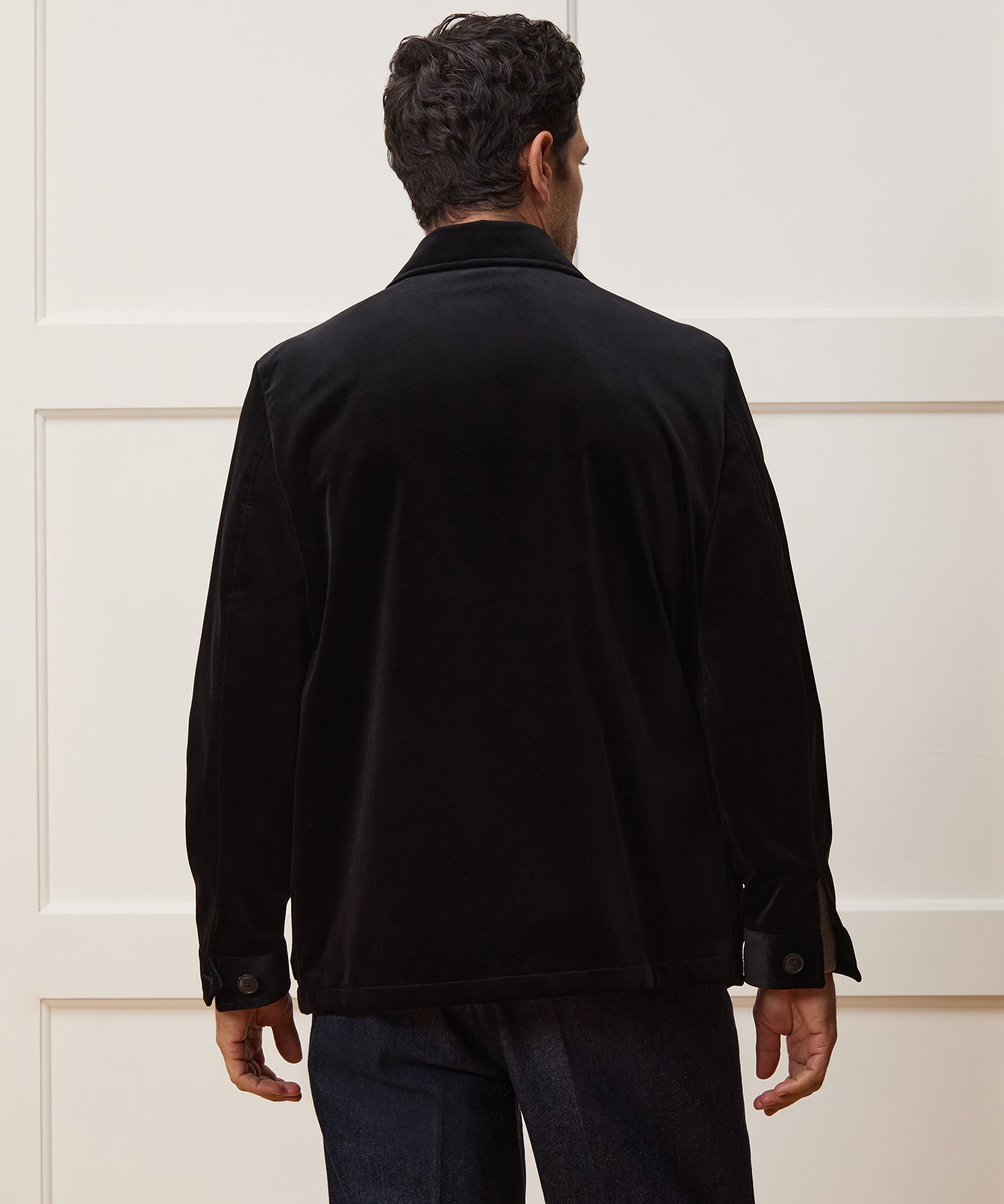 Italian Velvet Tailored Chore Coat in Black – Todd Snyder