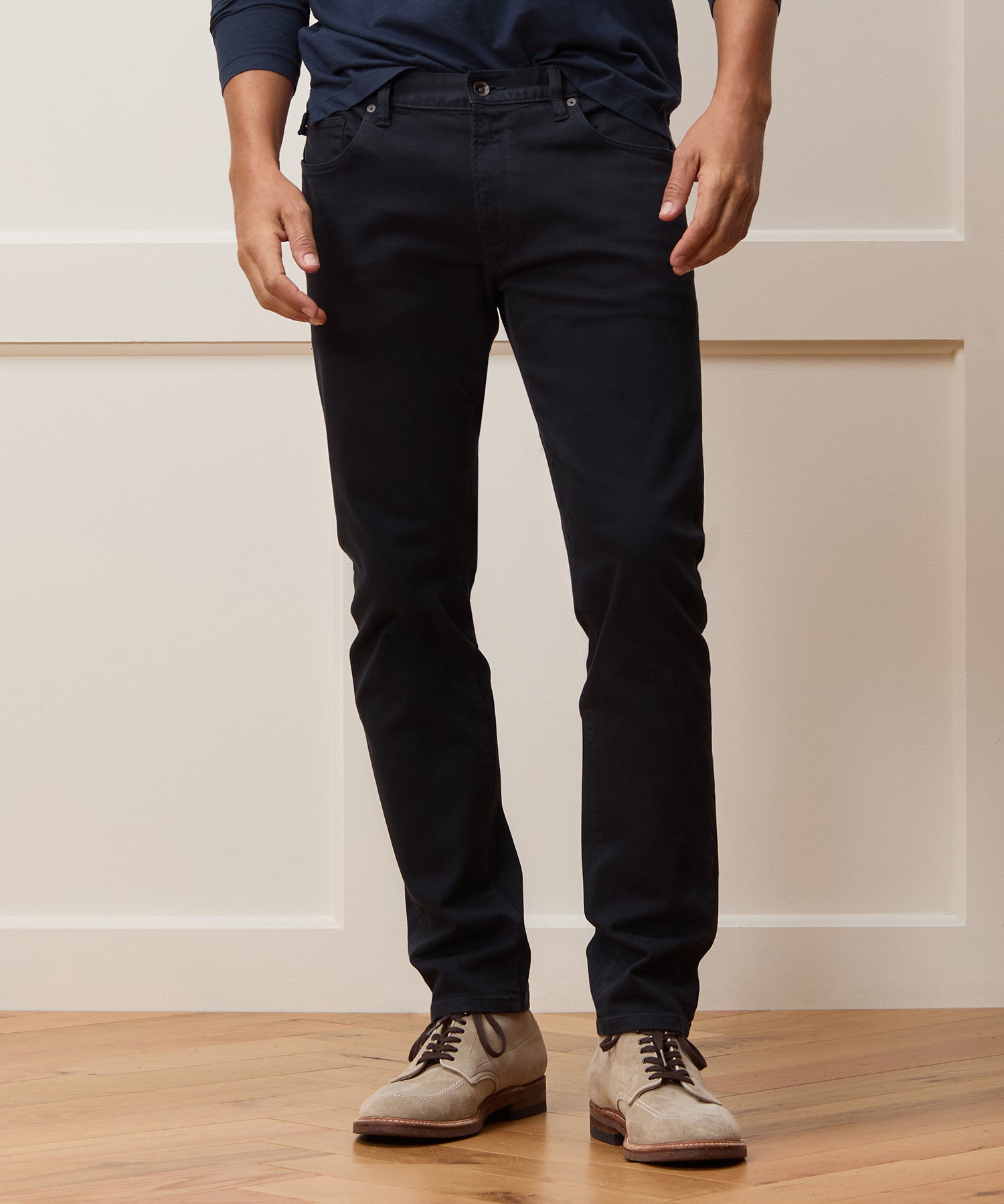Slim Fit 5-Pocket Chino in Black – Todd Snyder