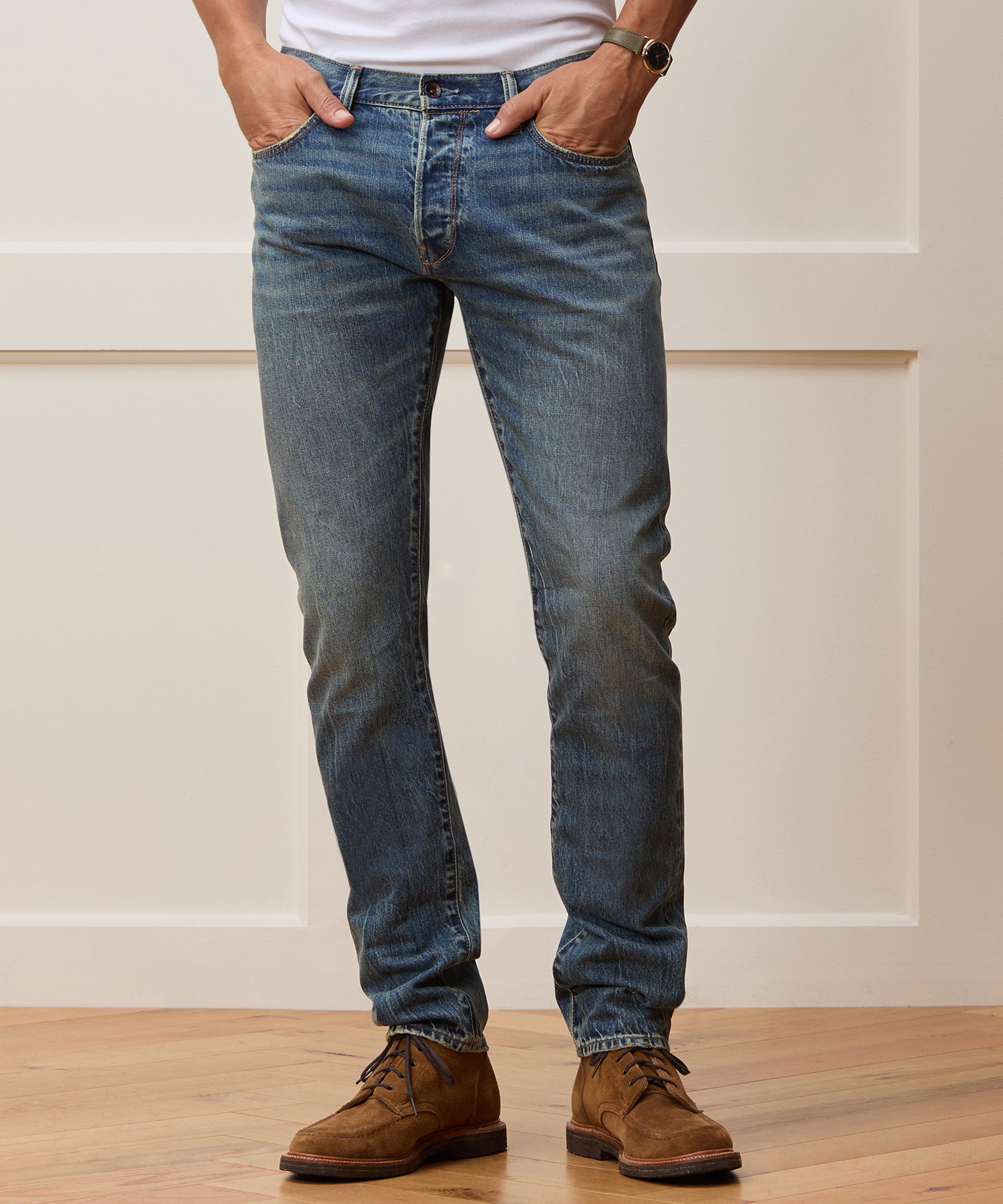 Slim Selvedge Jean in Worn Wash – Todd Snyder