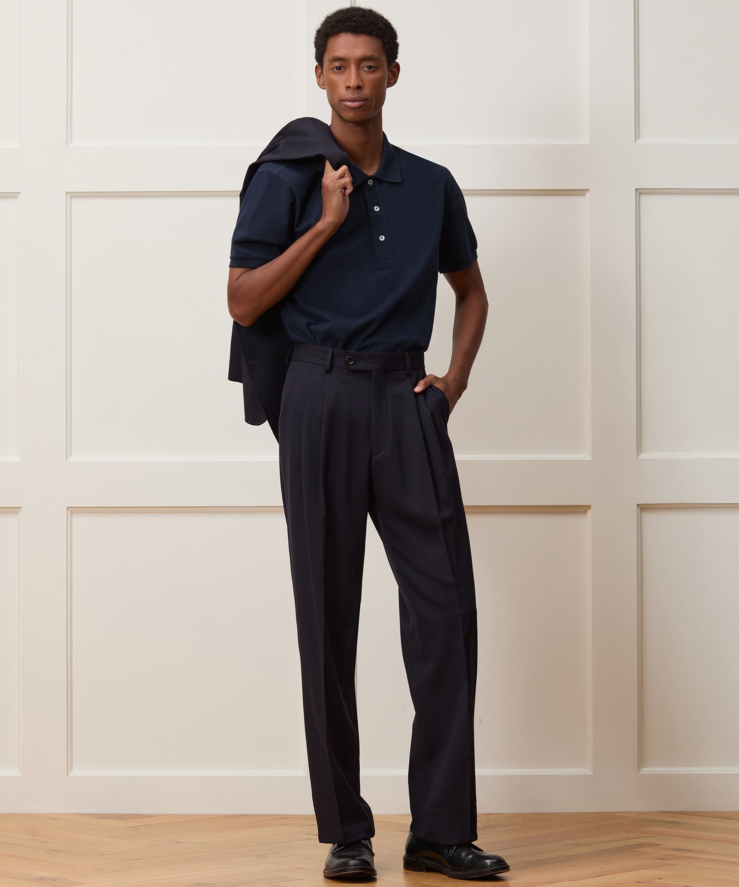 Cotton Pique Polo in Classic Navy – Todd Snyder
