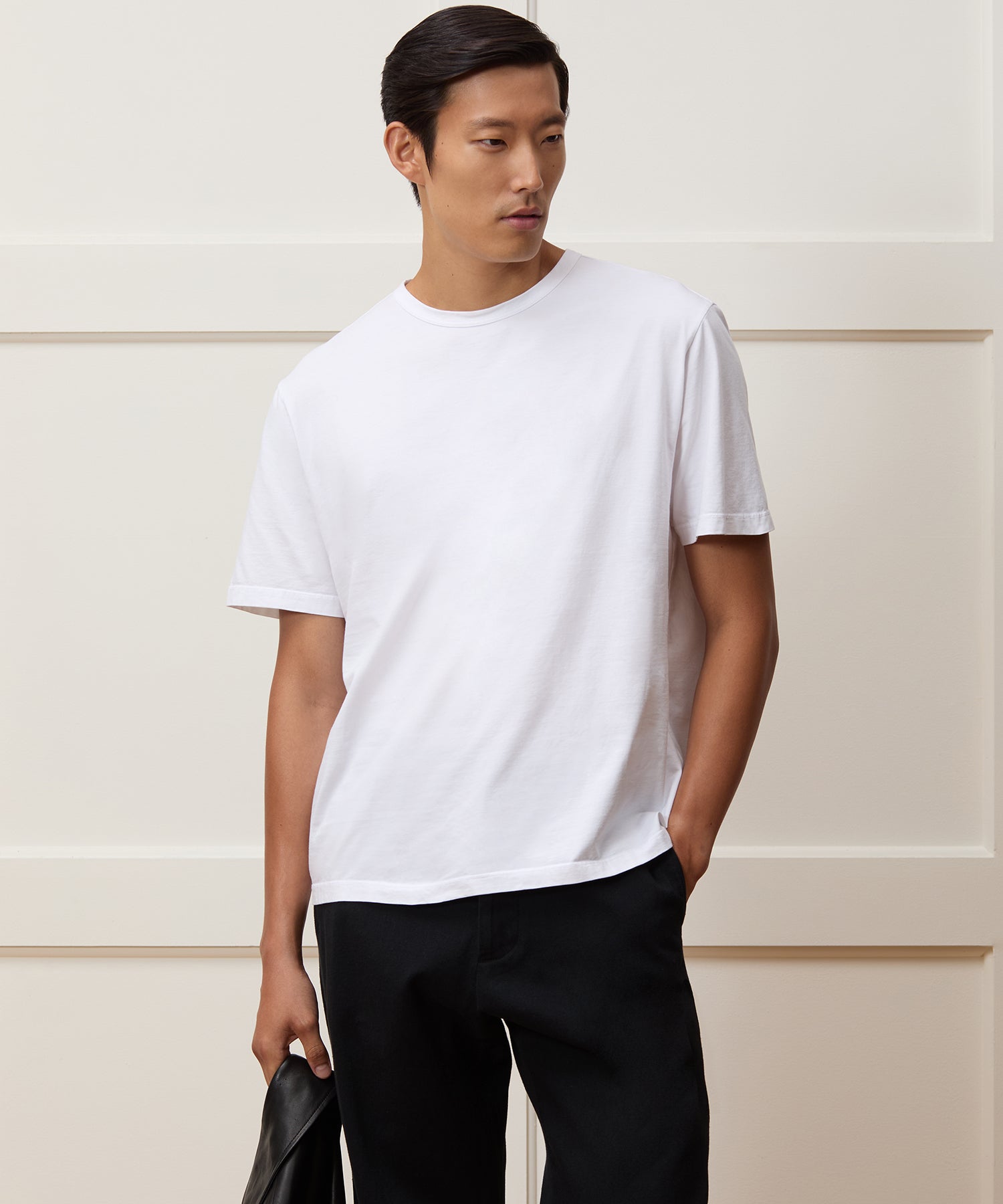 Boxy Luxe Jersey Tee in Off White – Todd Snyder