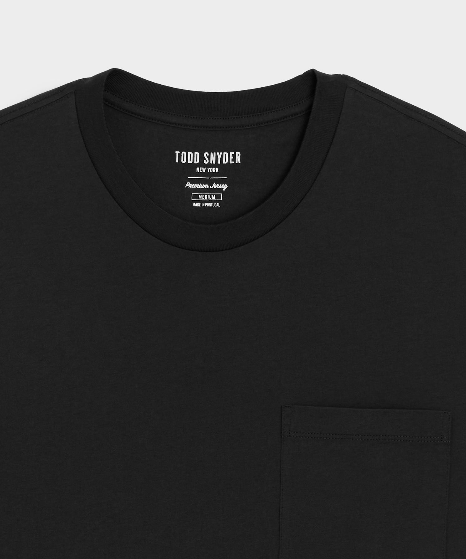 Premium Jersey Pocket Tee in Black – Todd Snyder