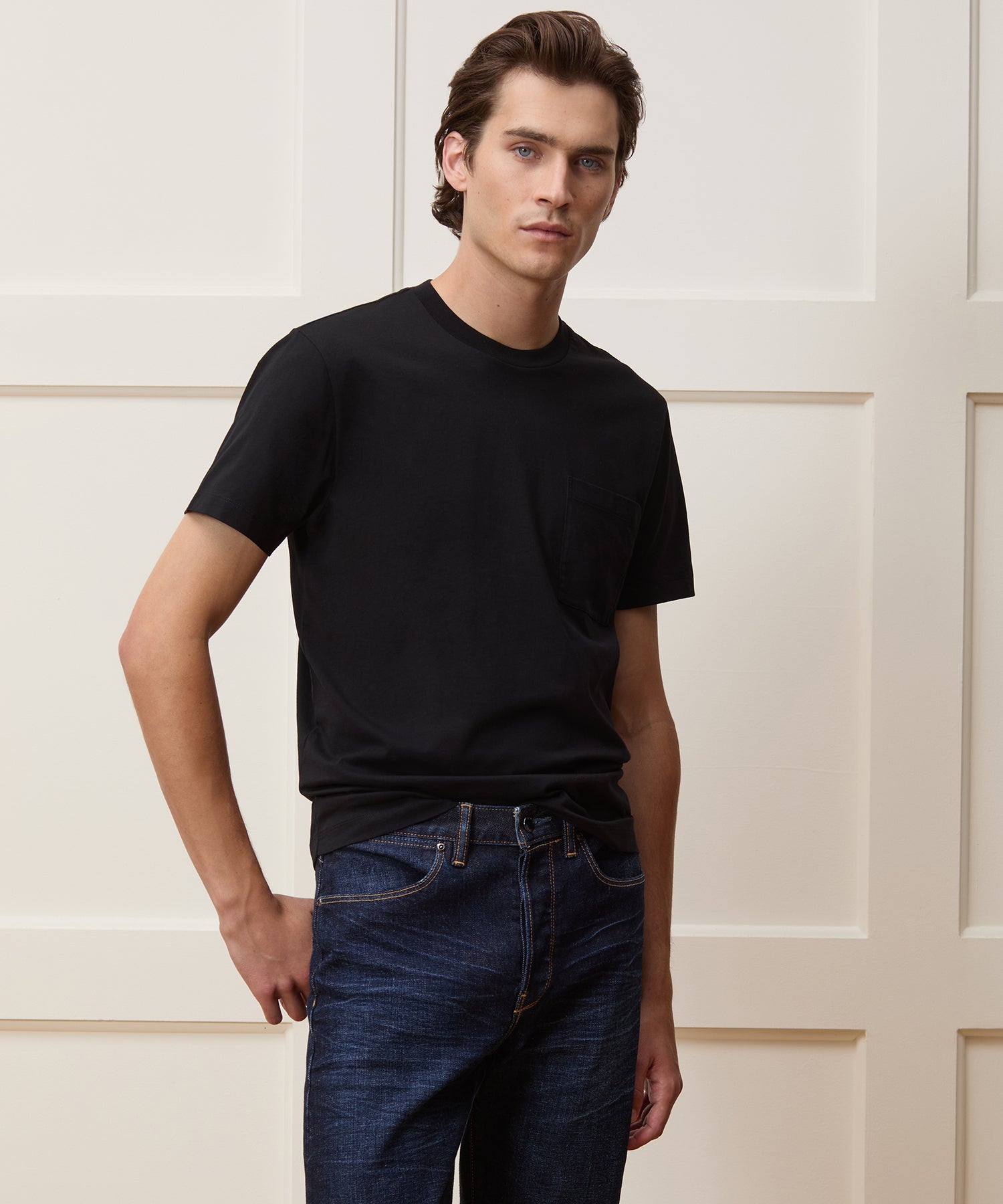 Premium Jersey Pocket Tee in Black – Todd Snyder