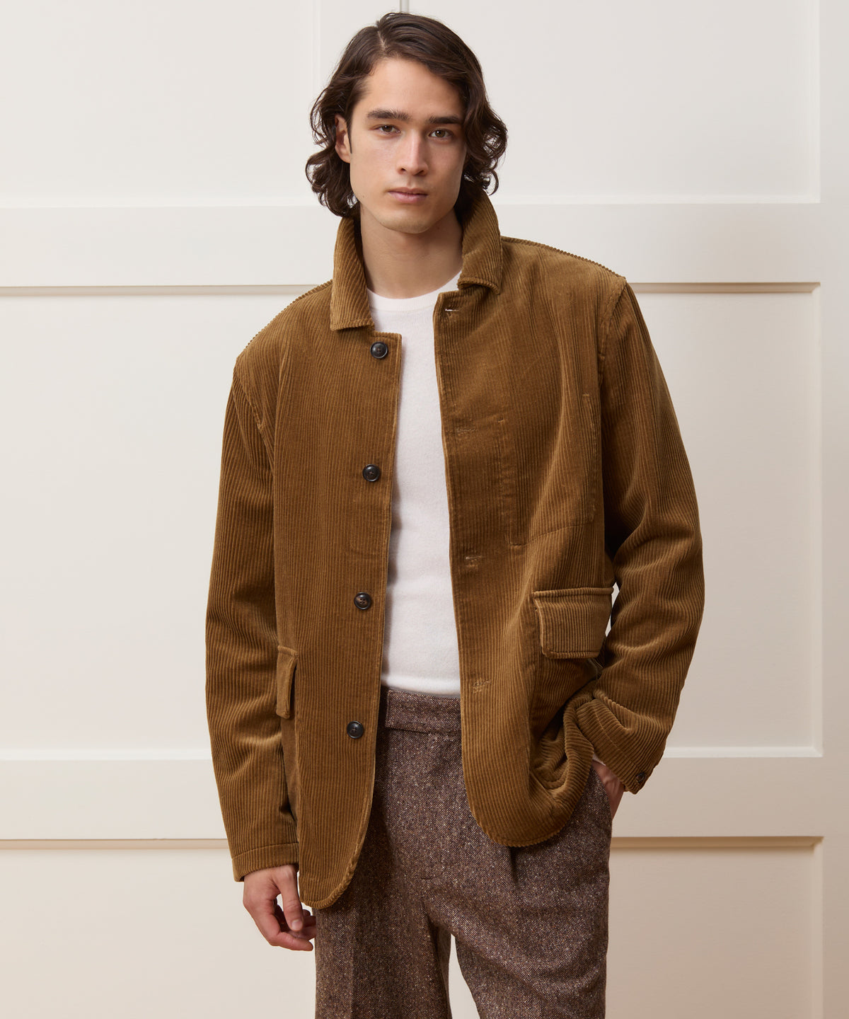 Relaxed Italian Corduroy Walking Jacket
