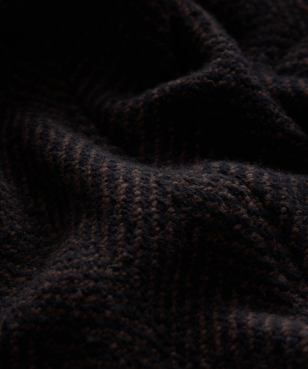 Italian Wool Herringbone Peacoat
