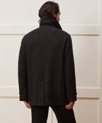Italian Wool Herringbone Peacoat