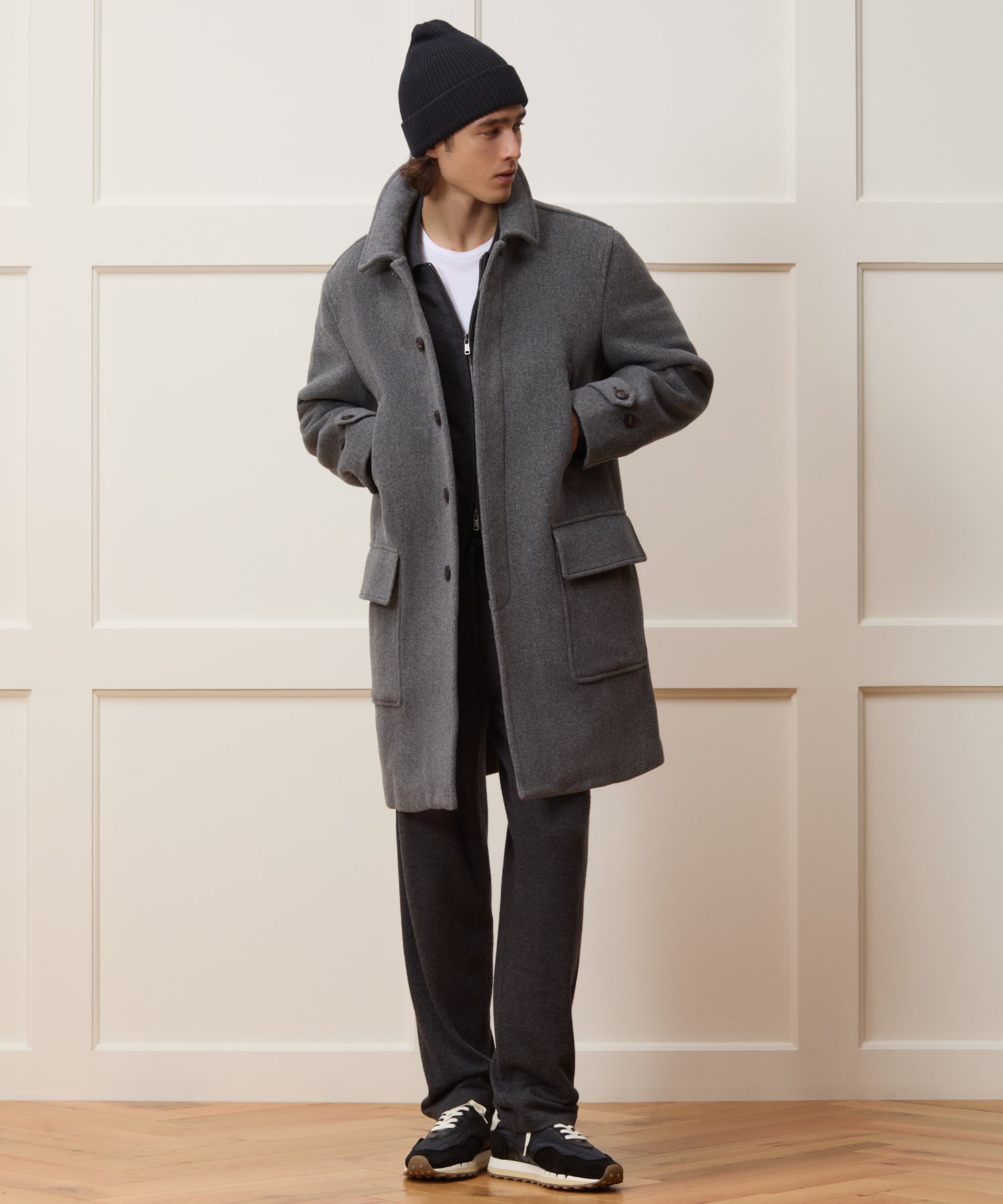 Relaxed Italian Wool Car Coat in Light Grey – Todd Snyder