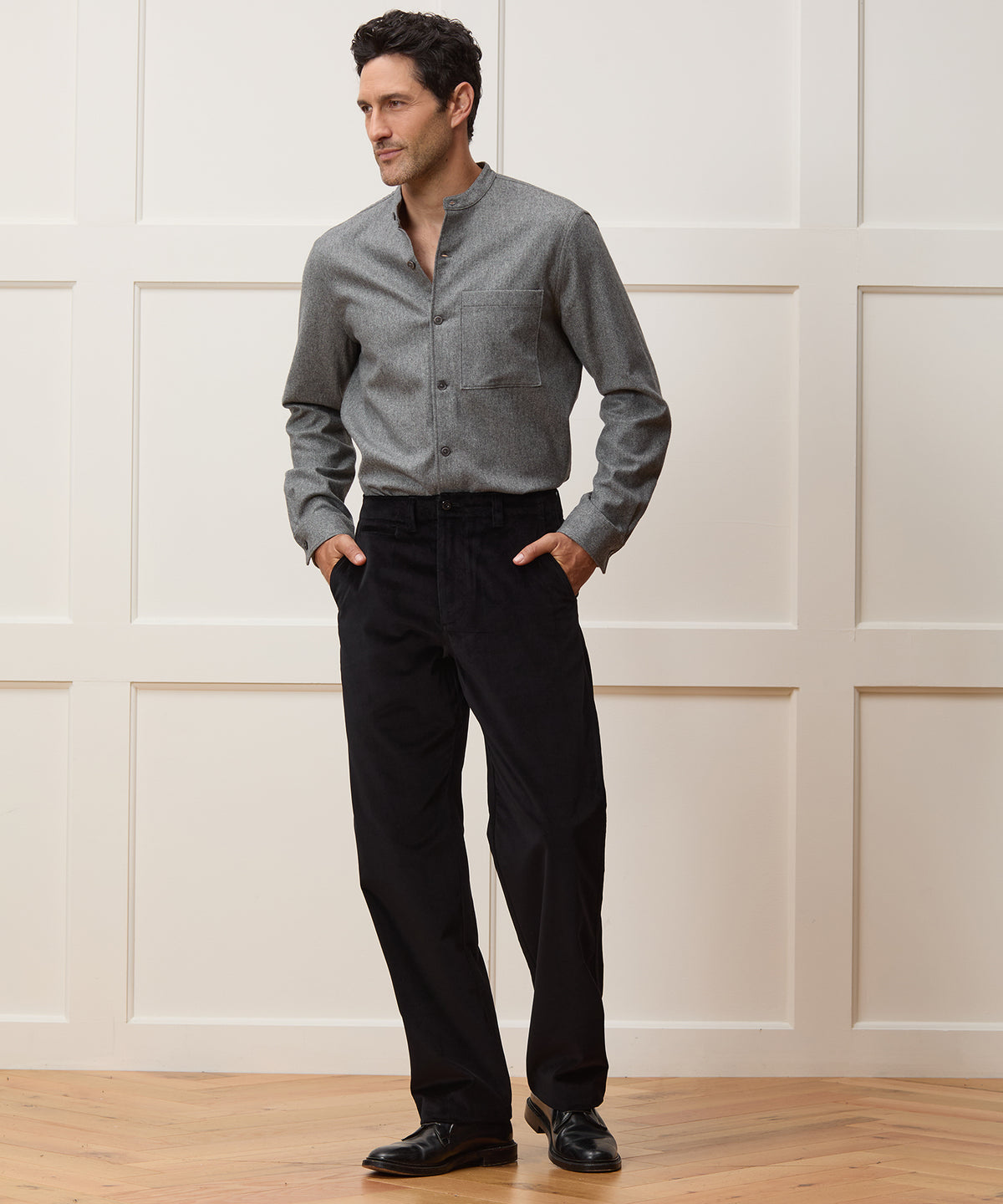 Relaxed Italian Velvet Trouser