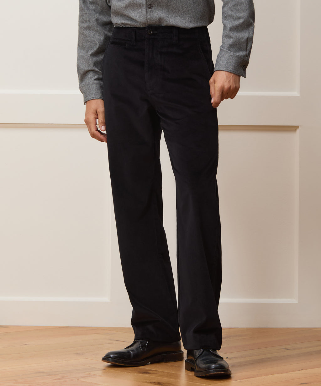 Relaxed Italian Velvet Trouser