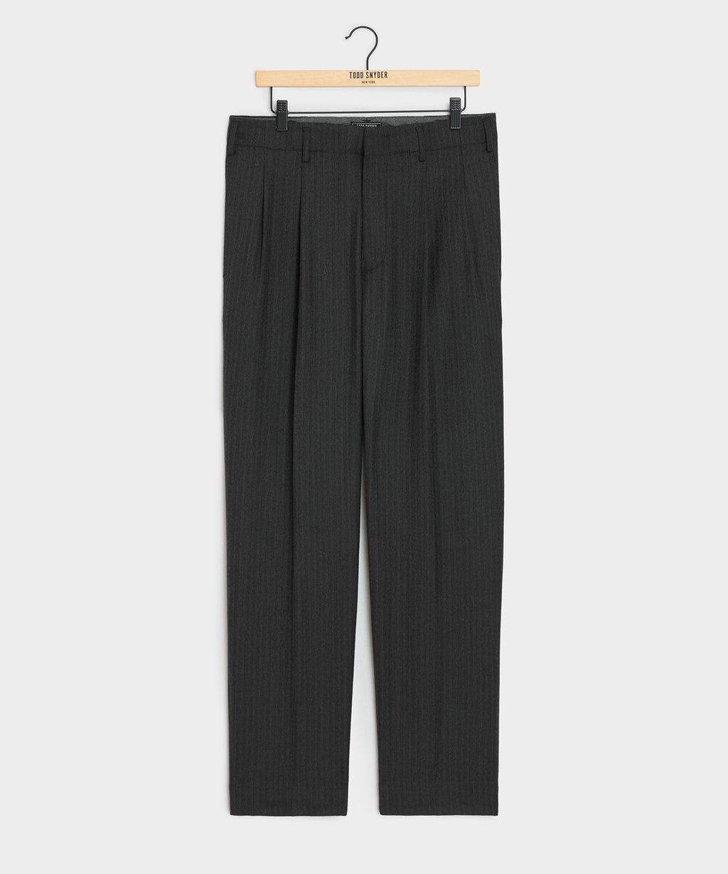 Italian Flannel Striped Hollywood Trouser