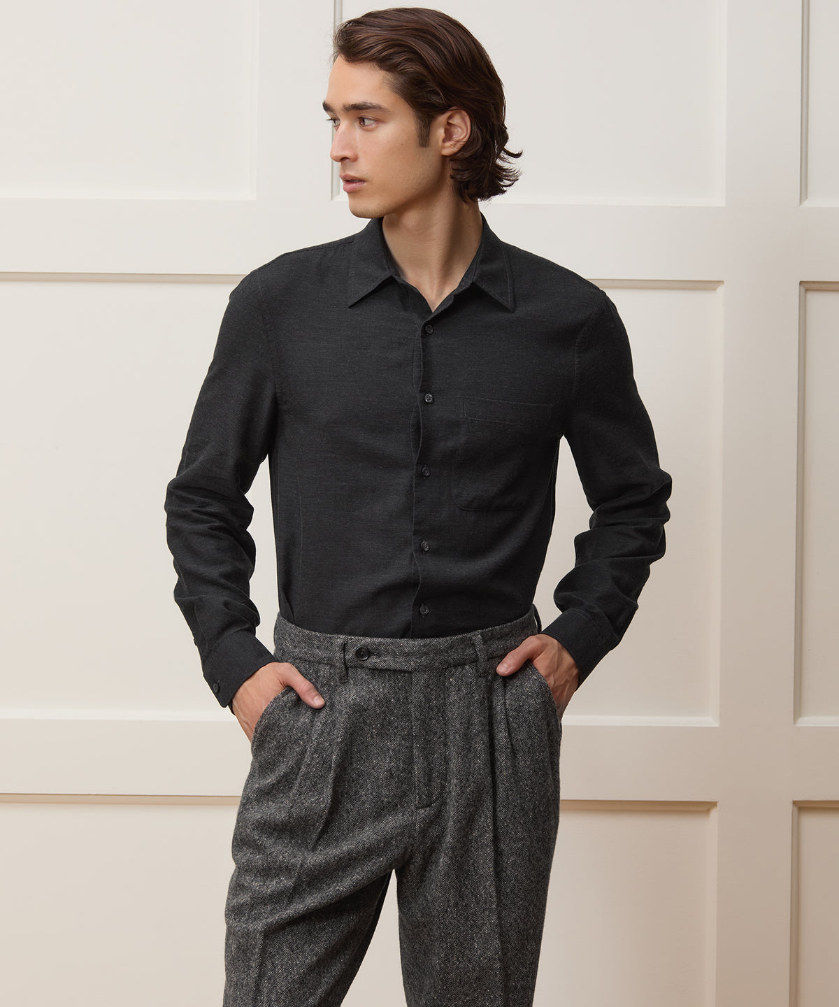 Cotton-Cashmere Sport Shirt