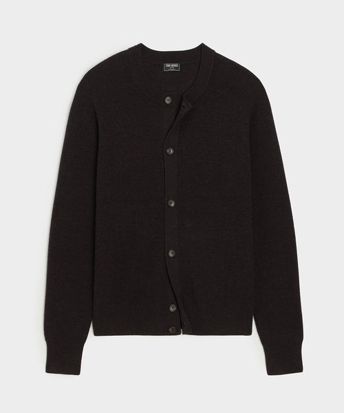 Merino Crewneck Cardigan in Espresso Bean – Todd Snyder