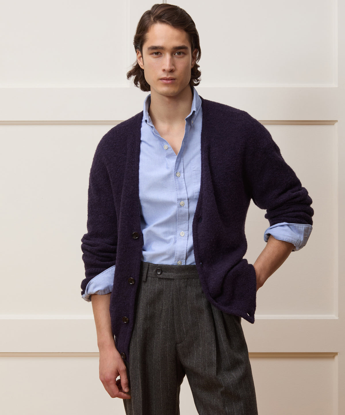 Relaxed Boucle Cardigan