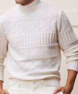 Aran Funnel Neck Sweater