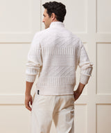 Aran Funnel Neck Sweater