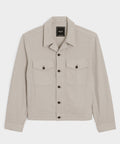 Cropped Denim Eisenhower Jacket