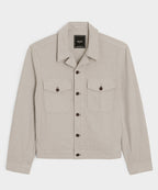 Cropped Denim Eisenhower Jacket
